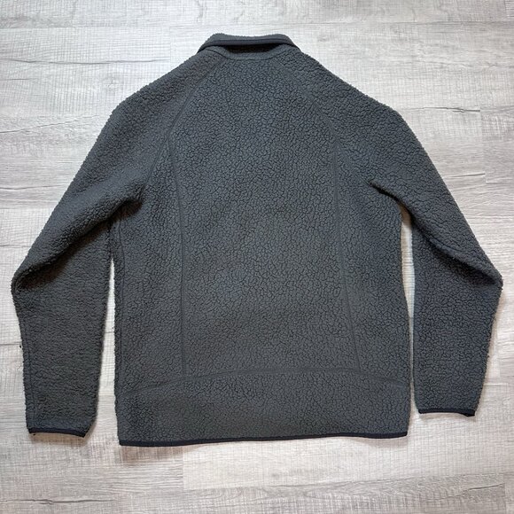 Patagonia Worn Wear Men's Retro Pile Solid Shearling Full Zip Jacket XL Gray - Picture 9 of 9